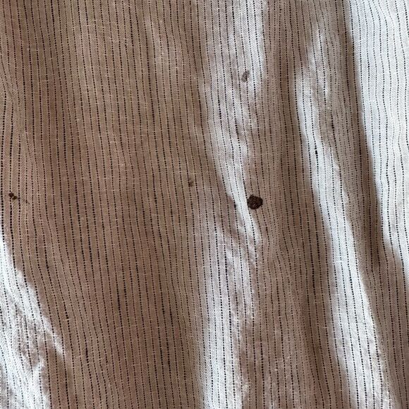 Poetry Drawstring linen pants light tan with pinstripe pattern -Size 12 - Picture 2 of 8